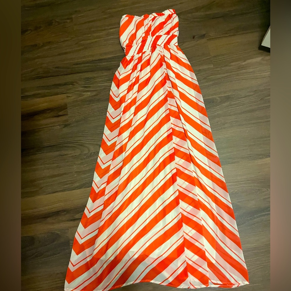 Strapless maxi dress